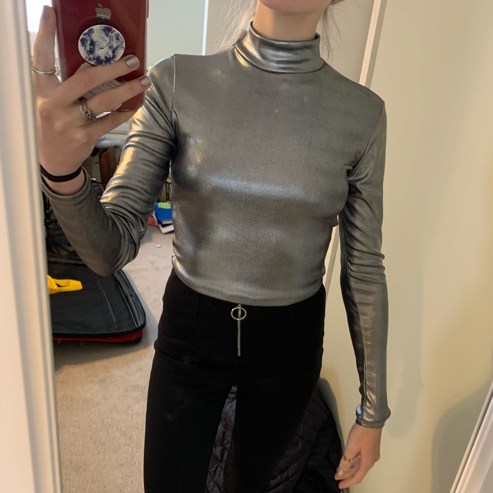 Metallic Crop Top